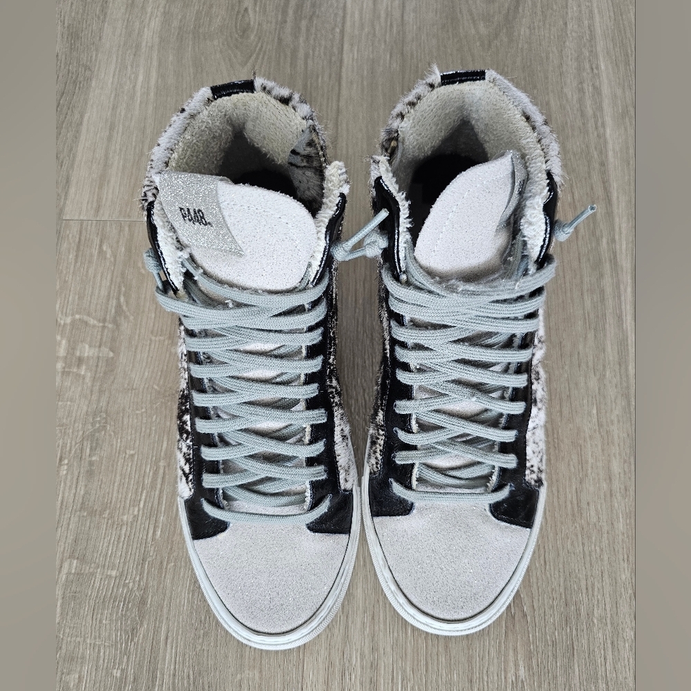 P448 High-Top Sneakers in Black and Gray